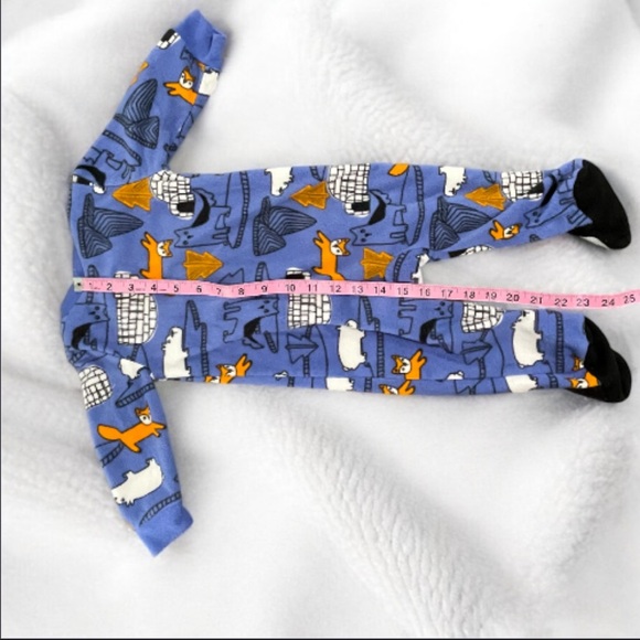 Carter's Blue and Red Winter/Holiday Print Footie Pajamas  Set of 3 - Picture 9 of 11